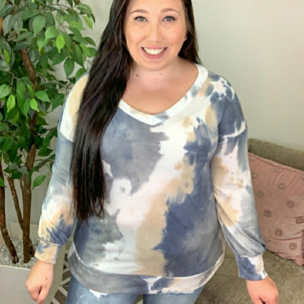 Honeyme L tie dye top
